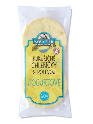 Nový věk Kukuričné chlebíčky s polevou jogurtové 60g