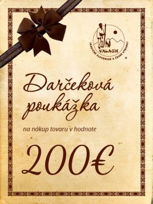Darčeková poukážka 200 eur