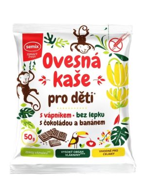 Semix Ovsená kaša pre deti čokoláda banán 50g