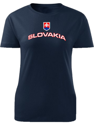 Tričko Slovakia Dámske klasik Námornícke modré