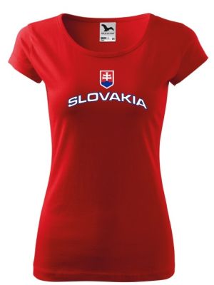 Tričko Slovakia Dámske pure Červené