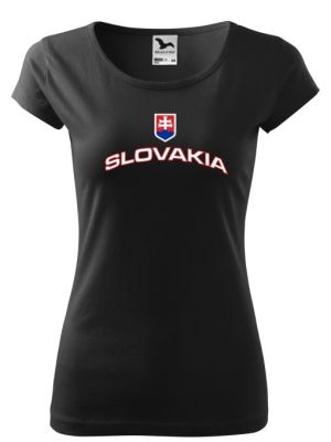 Tričko Slovakia Dámske pure Čierne