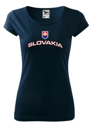 Tričko Slovakia Dámske pure Námornícke modré