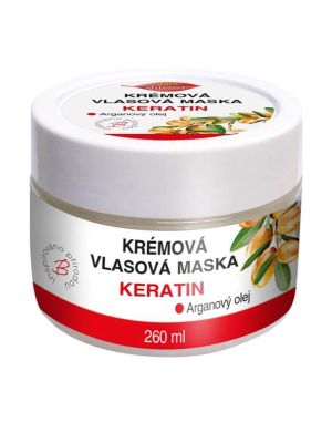 Bione Cosmetics - Krémová vlasová maska Keratin + Arganový olej 260ml
