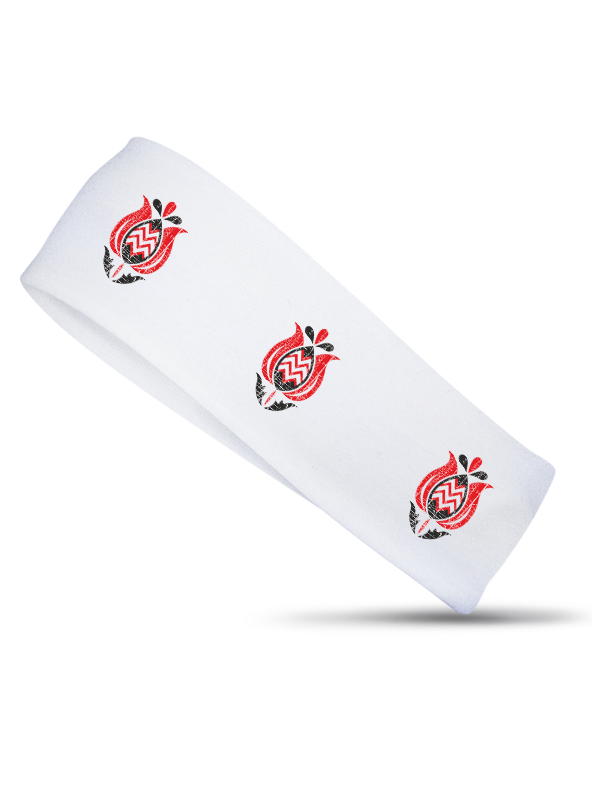 Ľudová čelenka tulipán retro Biela