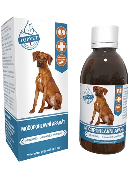 TOPVET Močovopohlavný aparát sirup pre psov 200ml