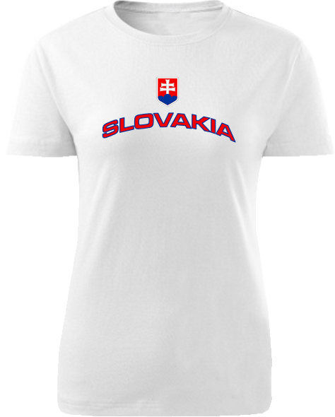 Tričko Slovakia Dámske klasik Biele