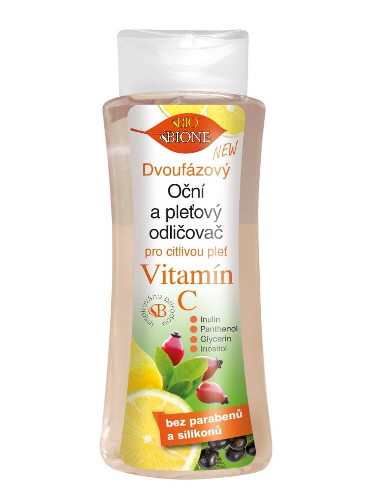 Bione Cosmetics - Dvojfázový očný a pleťový odličovač vitamín C 255ml