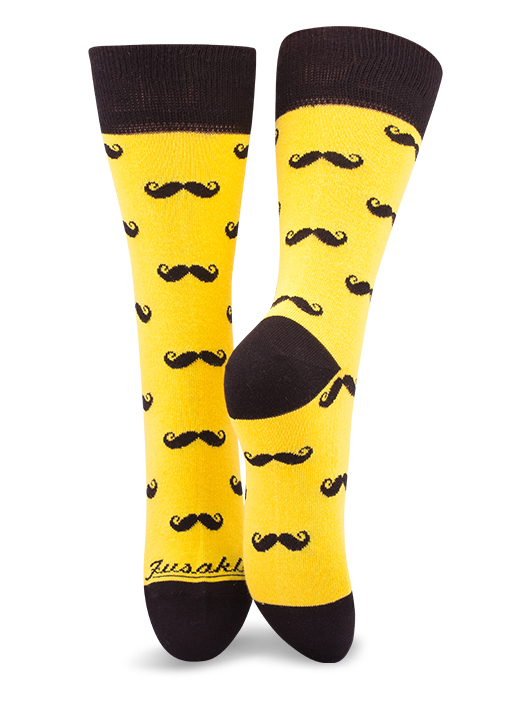 Fusakle ponožky fúzač žltý