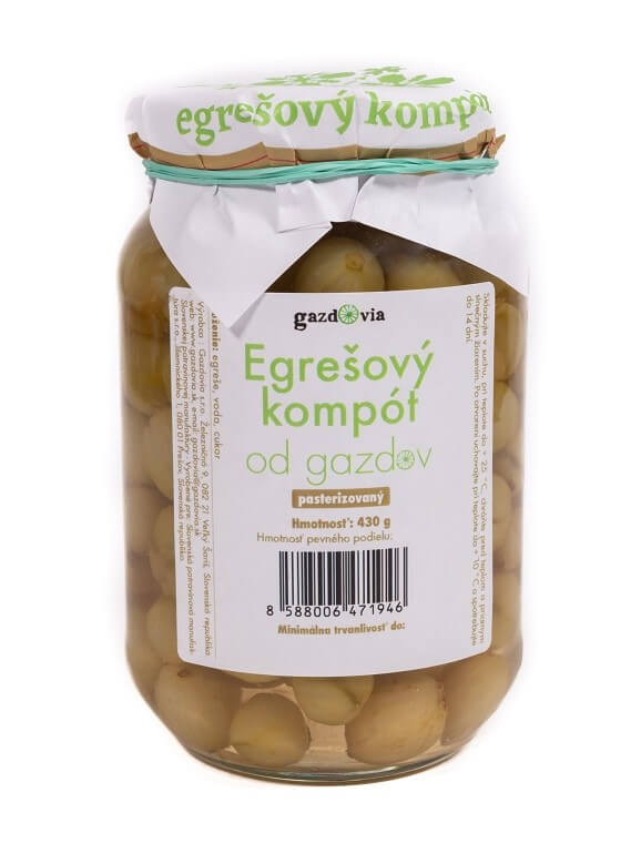 GAZDOVIA Egrešový kompót 430g
