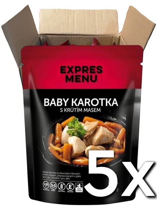 Expres menu Baby karotka s morčacím mäsom 300g | 5ks v kartóne