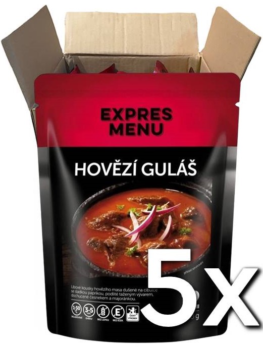Expres menu Hovädzí guláš 2 porcie 600g | 5ks v kartóne