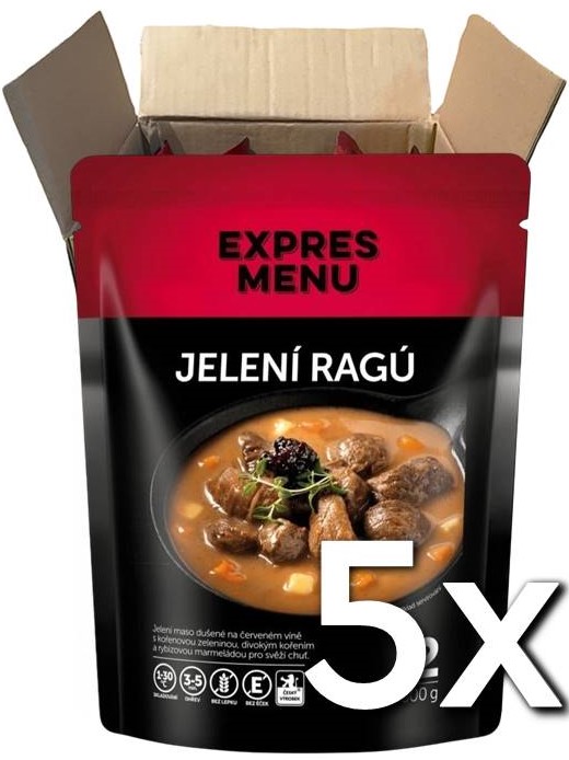 Expres menu Jelenie ragú 2 porcie 600g | 5ks v kartóne