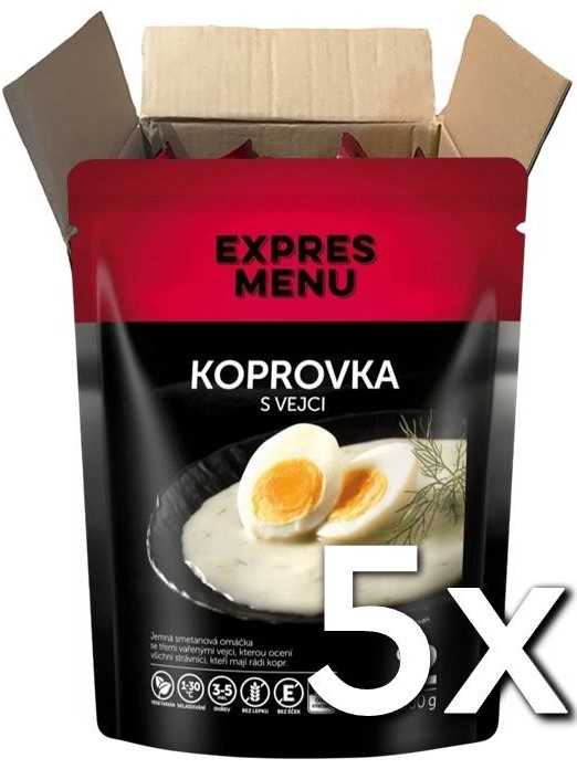 Expres menu Kôprovka s vajíčkami 2 porcie 600g | 5ks v kartóne