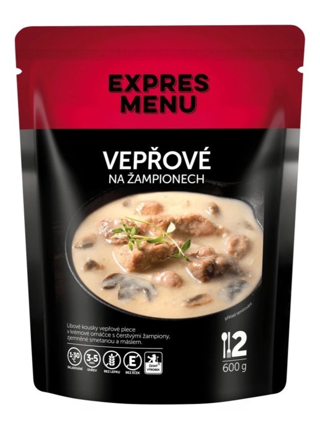 Expres menu Bravčové na šampiňónoch 2 porcie 600g