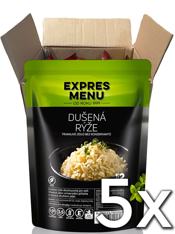 Expres menu Dusená ryža 2 porcie 400g | 5ks v kartóne