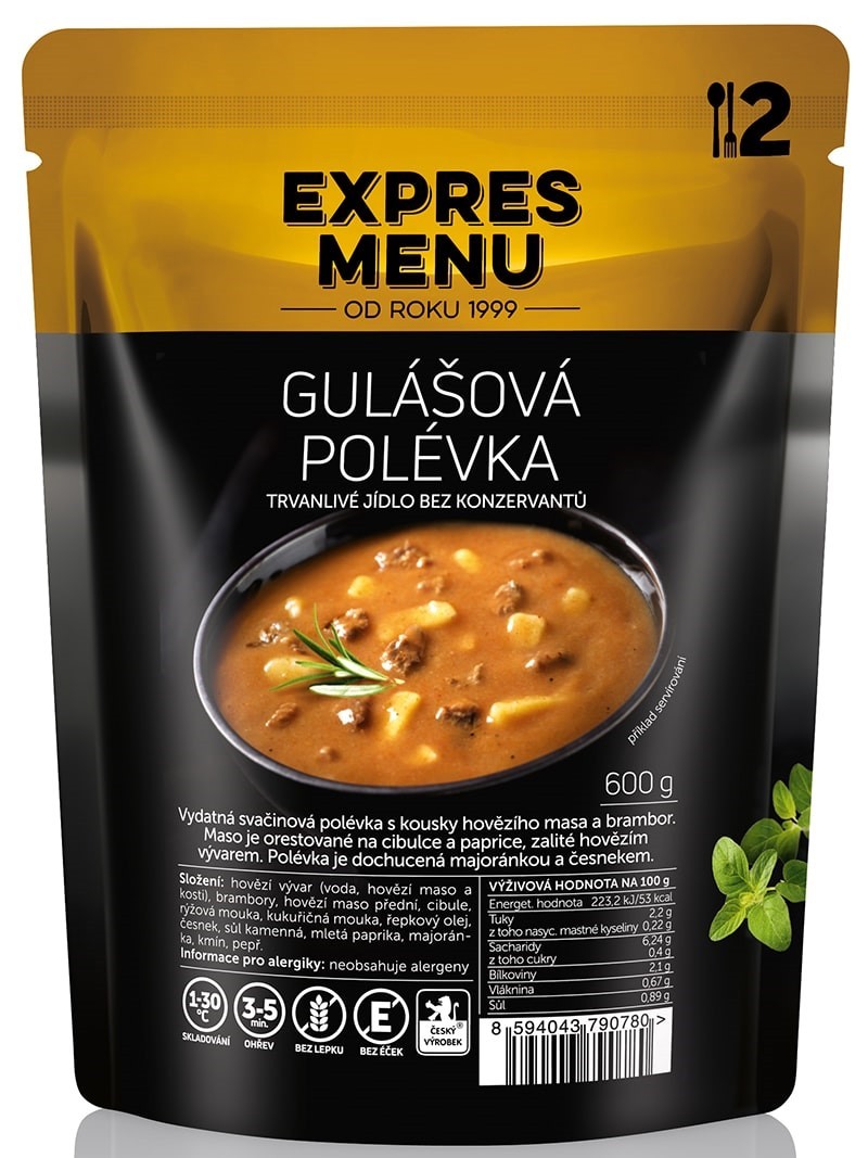 Expres menu Gulášová polievka 2 porcie 600g
