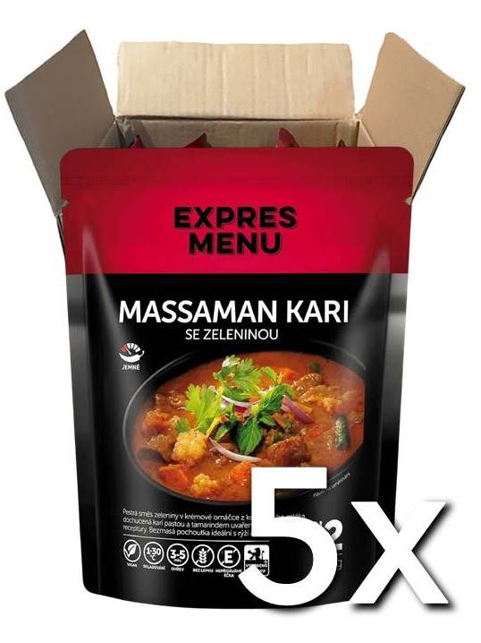 Expres menu Massaman karí so zeleninou 2P 600g | 5ks v kartóne