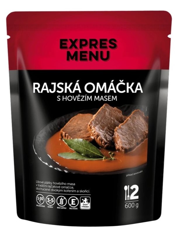 Expres menu Paradajková omáčka s hovädzím mäsom 2 porcie 600g