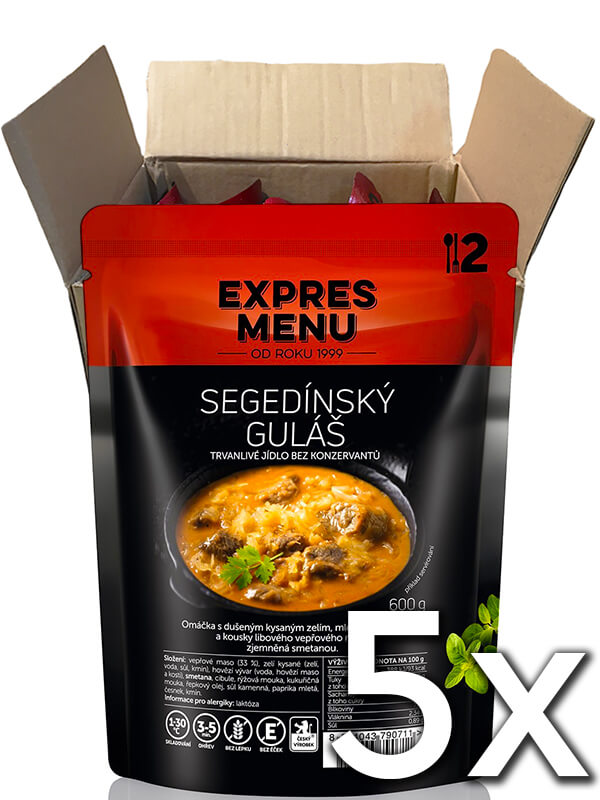 Expres menu Segedínsky guláš 2 porcie 600g  | 5ks v kartóne