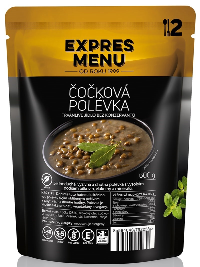 Expres menu Šošovicová polievka 2 porcie 600g