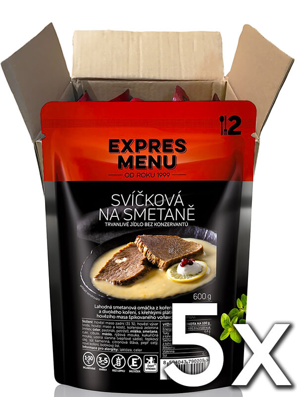 Expres menu Sviečková na smotane 2 porcie 600g | 5ks v kartóne