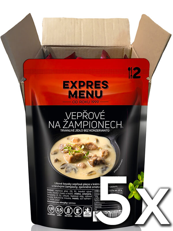 Expres menu Bravčové na šampiňónoch 2 porcie 600g | 5ks v kartóne