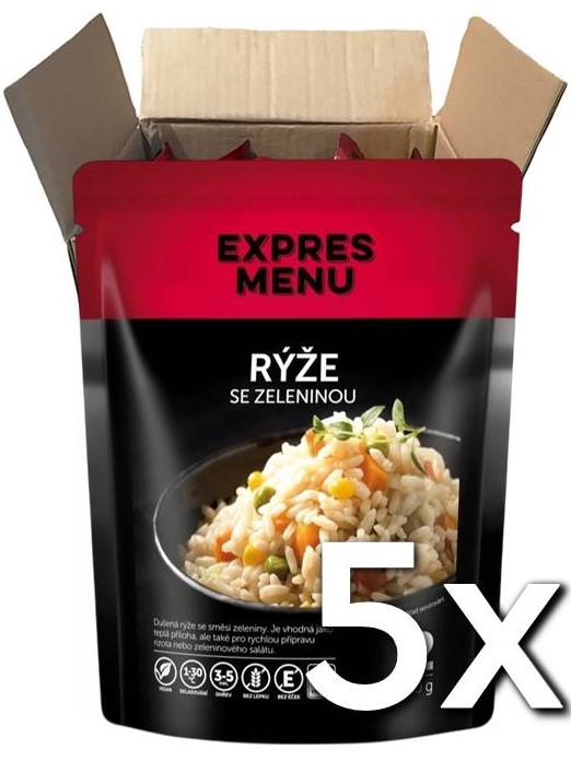 Expres menu Ryža so zeleninou 2 porcie 400g | 5ks v kartóne