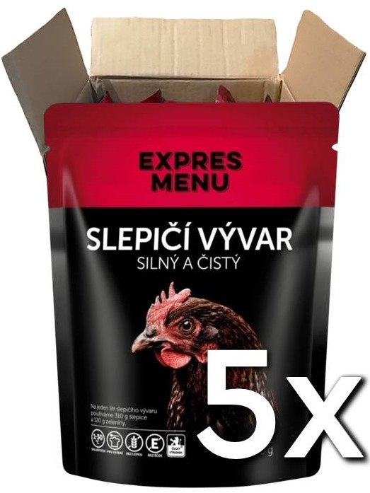 Expres menu Slepačí vývar 2 porcie 500g  | 5ks v kartóne