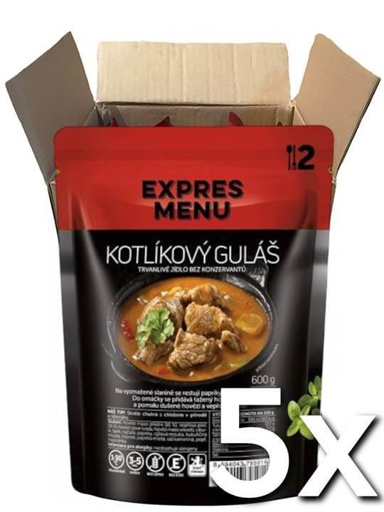Expres menu Kotlíkový guláš 2 porcie 600g | 5ks v kartóne