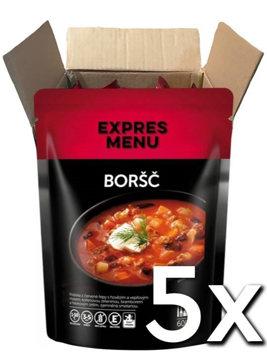 Expres menu Boršč 2 porcie 600g | 5ks v kartóne