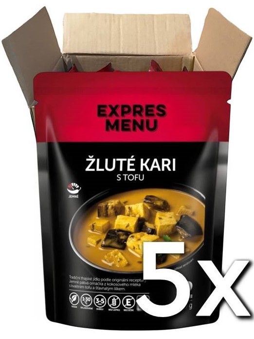 Expres menu Žlté kari s tofu 2 porcie 600g | 5ks v kartóne