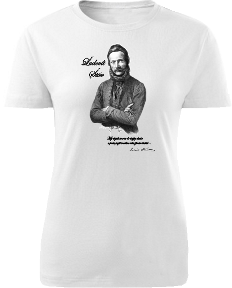 Tričko Ľudovít Štúr Dámske klasik Biele