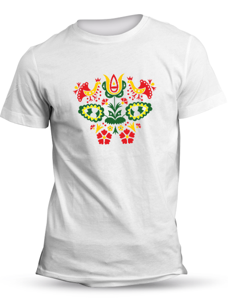 Tričko kohútiky 1 Unisex Biele