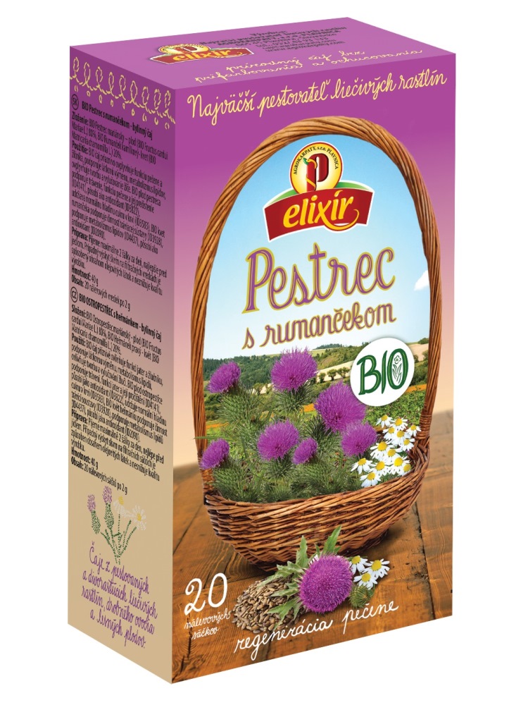 Agrokarpaty pestrec s rumančekom bio bylinný čaj 20x2g