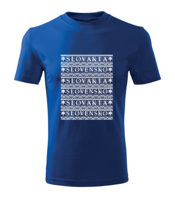 Tričko Slovensko Slovakia Unisex Kráľovské Modré