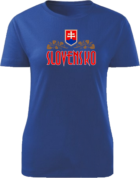 Tričko Slovensko lipa Dámske klasik Kráľovské modré