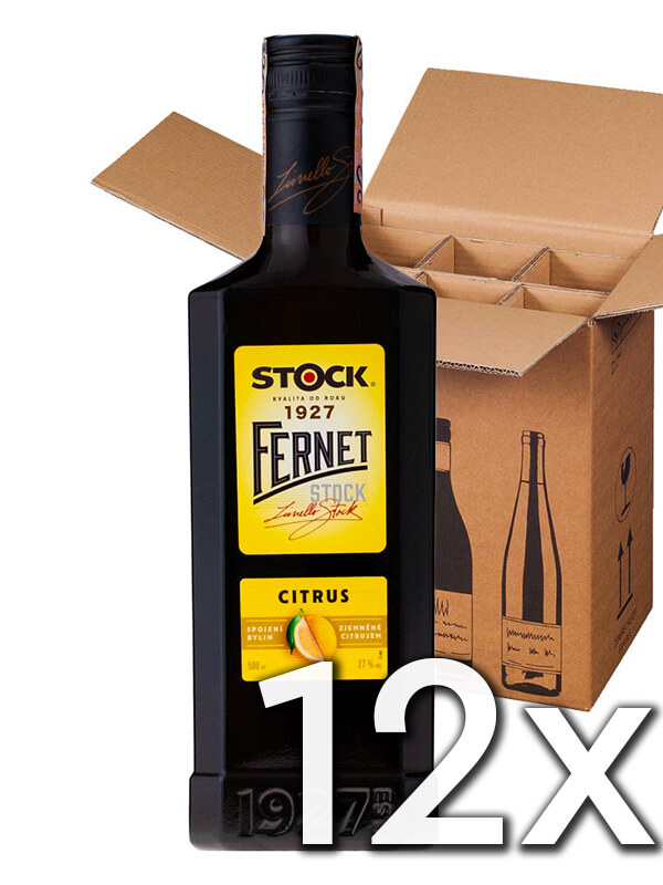 Fernet Stock citrus 27% 0,5L | 12ks v kartóne