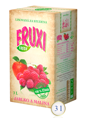 Fruxi jablko-malina 100% šťava 3L