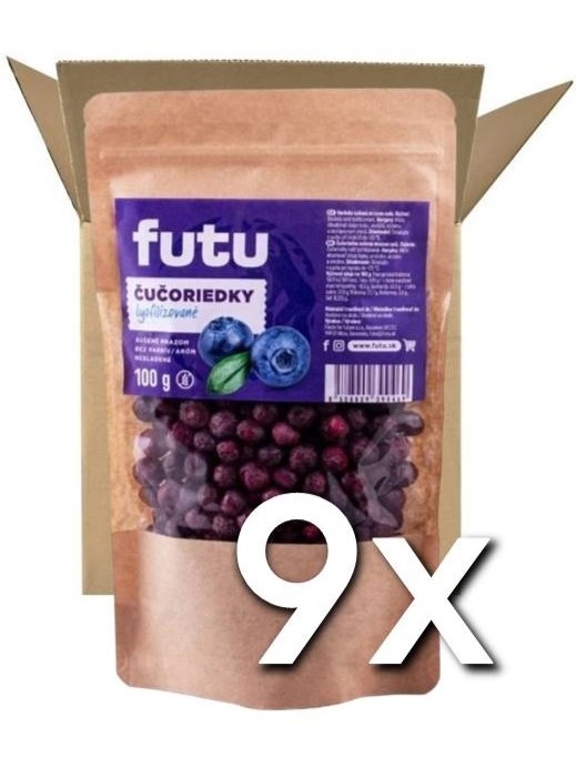 Futu Čučoriedky lyofilizované 100g | 9ks v kartóne