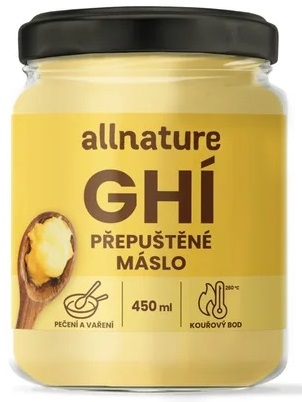 Allnature Gheé prepustené maslo 450ml