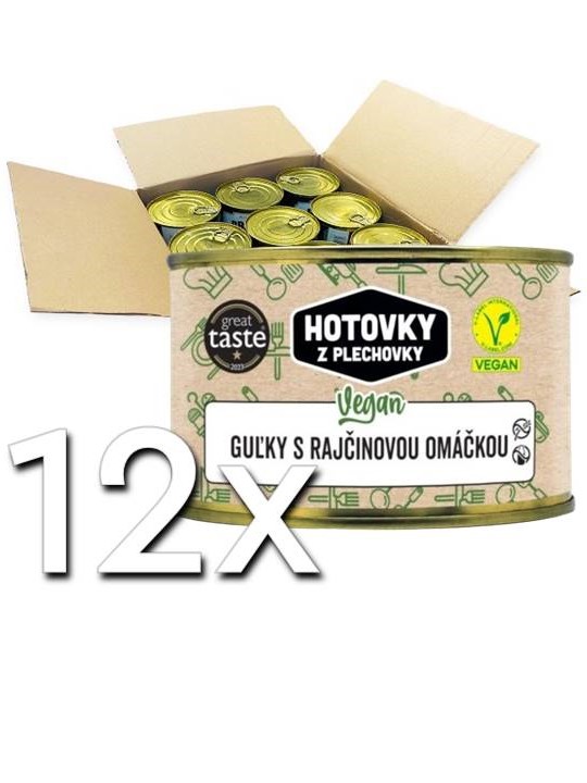 Hotovky z plechovky Vegan guľky s rajčinovou omáčkou 400g | 12ks v kartóne