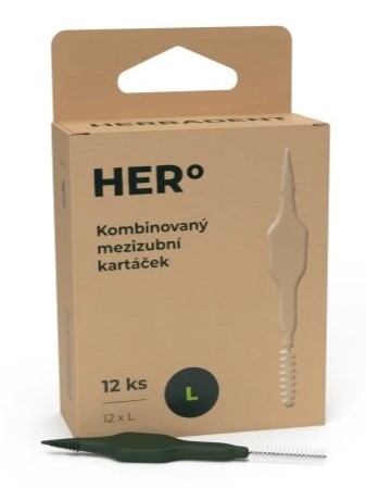 Herbadent Hero kombinované medzizubné kefky L 12ks