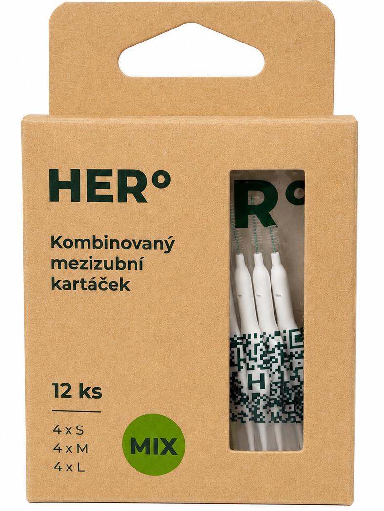 Herbadent Hero kombinované medzizubné kefky MIX 12ks