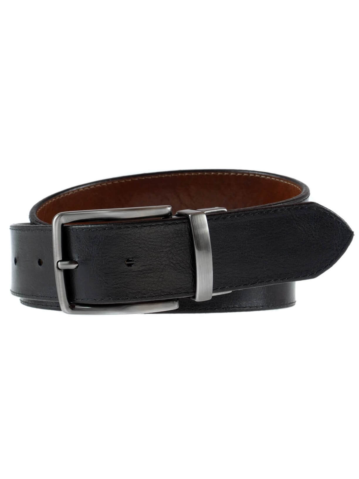 Hoffebelts Obojstranný pánsky kožený opasok Cognac-80 CM (OBVOD PáSA)