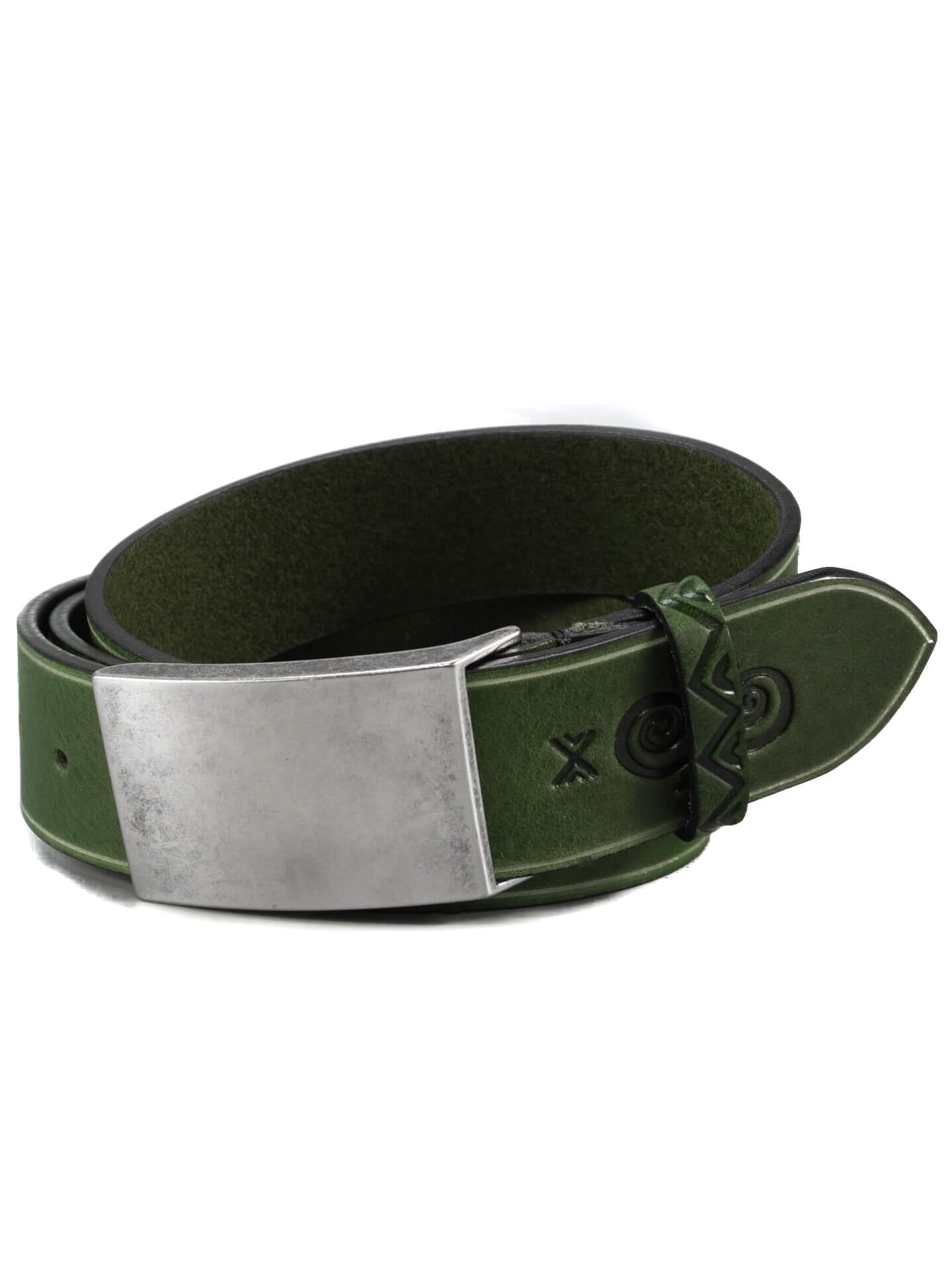 Hoffebelts Pánsky ľudový kožený opasok Róbert-90 CM (OBVOD PáSA)