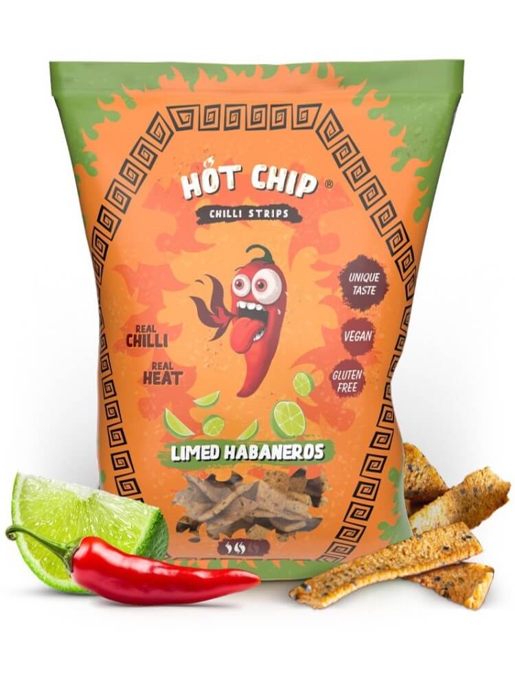 Hot Chip Chilli Strips Limed Habaneros 80g