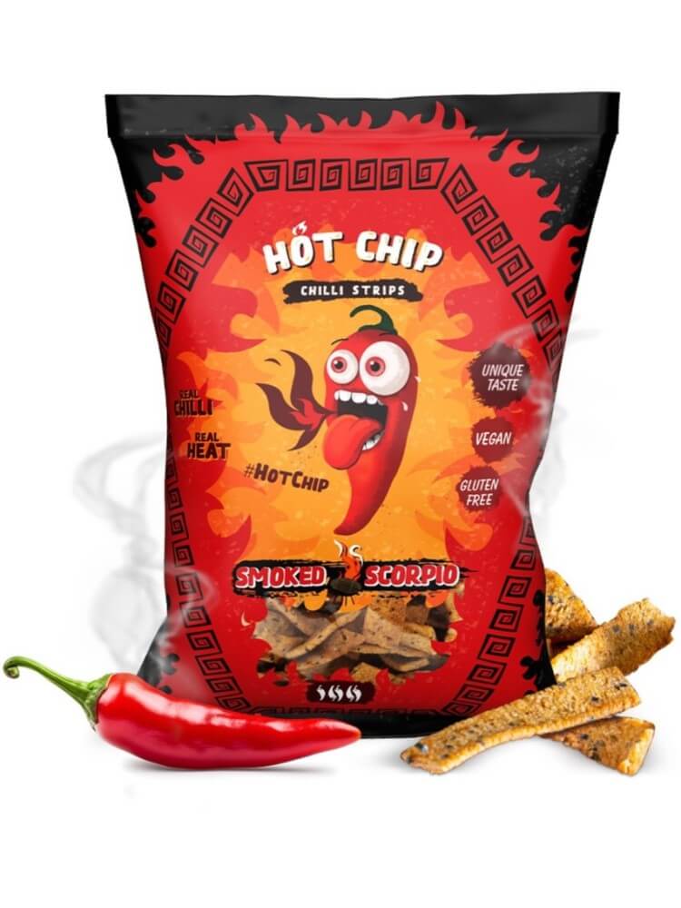 Hot Chip Chilli Strips Smoked Scorpio 80g