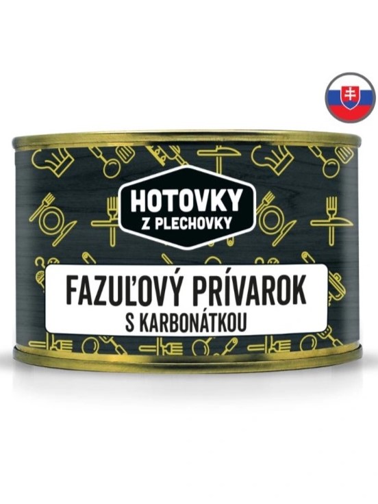 Hotovky z plechovky Fazuľkový prívarok s karbonátkou 400g
