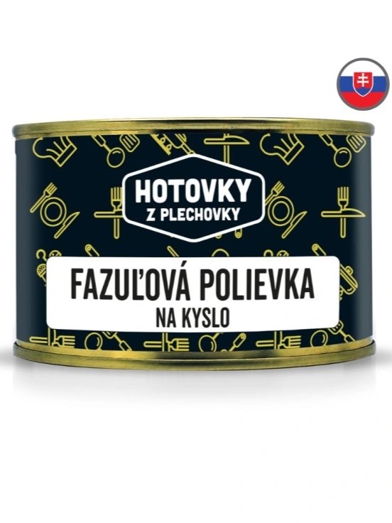 Hotovky z plechovky Fazuľová polievka na kyslo 400ml | 12ks v kartóne